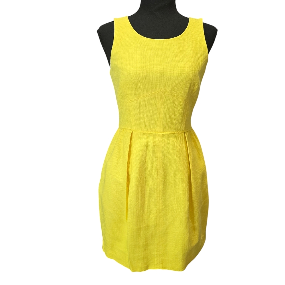 NWOT JCrew Yellow Sleeveless Dress Sz 2